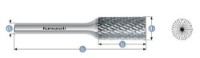 Εικόνα της Φρέζα καρβιδίου κοντή 10*20*6*65 Karnasch