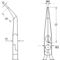 Εικόνα της Μυτοτσίμπιδο λοξό vde 1000v 200mm Knipex