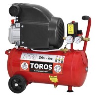 Εικόνα της Αεροσυμπιεστής μονομπλόκ 24lt 2.0hp Toros