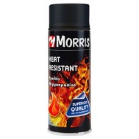 Εικόνα της Σπρέυ πυράντοχο μαύρο λάκα 400ml Morris