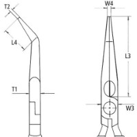 Εικόνα της Μυτοτσίμπιδο κυρτό 160mm knipex