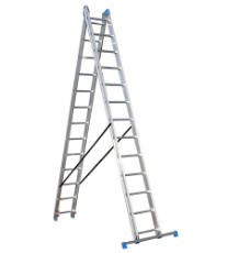 Εικόνα της Σκάλα διπλή επεκτεινόμενη βαρέως τύπου 2x9 18 σκαλιά Bulle