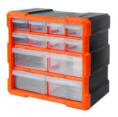 Εικόνα της Κουτί αποθήκευσης πλαστικό με 12 συρτάρια Tactix