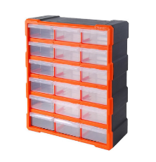 Εικόνα της Κουτί αποθήκευσης πλαστικό με 18 συρτάρια Tactix
