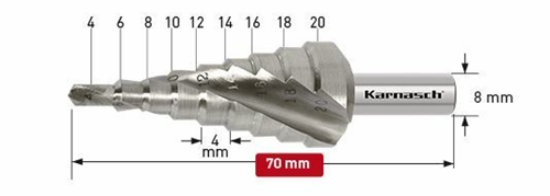 Εικόνα της Φρέζα με διαβάθμιση αέρος 4-20 mm Karnasch