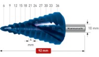 Εικόνα της Φρέζα με διαβάθμιση 6-36 mm μπλε Karnasch