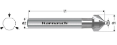 Εικόνα της Φρέζα μετάλλου τρύπας κοβαλτίου 28.0 mm Karnasch