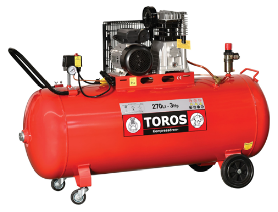 Εικόνα της Αεροσυμπιεστής με ιμάντα 270lt 3hp 230v Toros