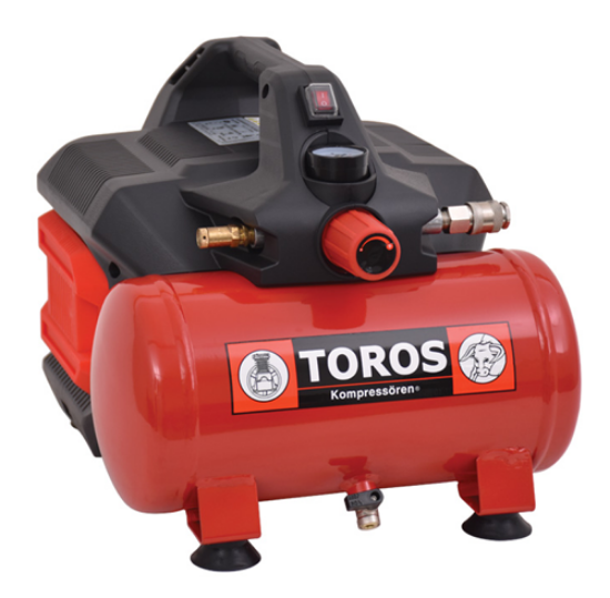 Εικόνα της Αεροσυμπιεστής μονομπλόκ oil free brushless & silent 1Hp 6Lt Toros