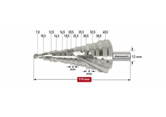 Εικόνα της Φρέζα με διαβάθμιση 7-40.5 mm Karnasch