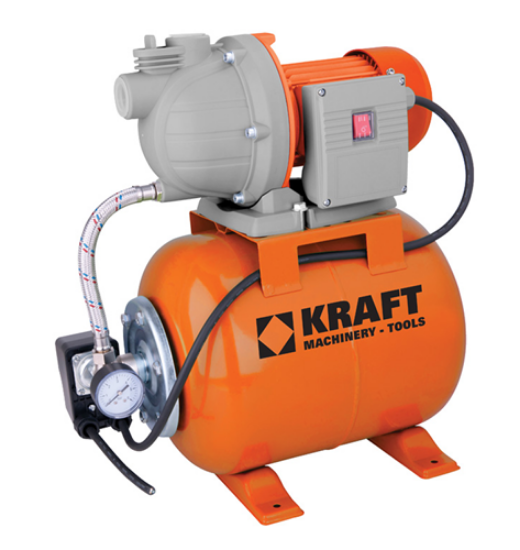 Εικόνα της Πιεστικό 800W με δοχείο 19 λίτρων 38m 3200lt/h 1'' Kraft