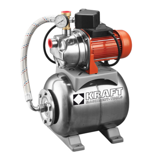 Εικόνα της Πιεστικό 800W με ανοξείδωτο δοχείο & αντλία 38m 3200lt/h 1'' Kraft