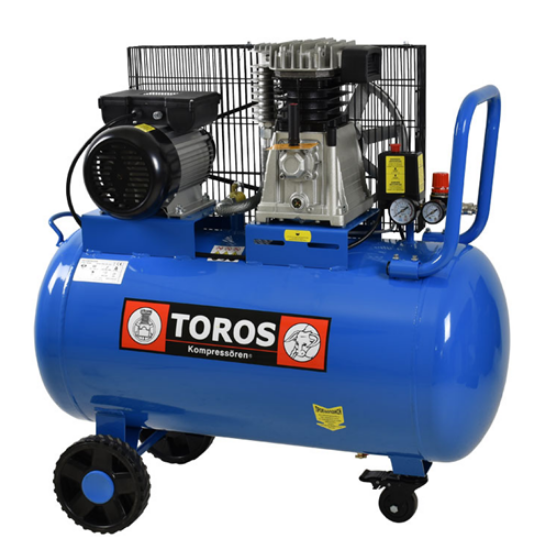 Εικόνα της Αεροσυμπιεστής επαγγελματικός με ιμάντα 100Lt 3Hp 230V Toros