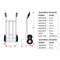 Εικόνα της Καρότσι πτυσσόμενο μεταφοράς 2 σε 1 200kg Express
