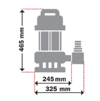 Εικόνα της Υποβρύχια αντλία λυμάτων με κοπτήρα 1300watt 12.1m 18000lt/h 2" inox Kraft