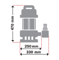 Εικόνα της Υποβρύχια αντλία λυμάτων με κοπτήρα 1500watt 11.7m 20000lt/h 2'' inox Kraft