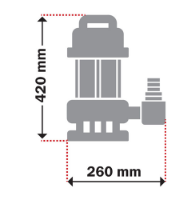 Εικόνα της Υποβρύχια αντλία ακαθάρτων 750watt 14m 18000lt/h 2'' βαρέως τύπου inox Kraft