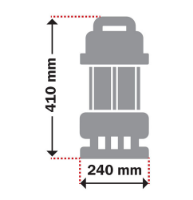 Εικόνα της Υποβρύχια αντλία inox 750watt 9.5m 21000lt/h 2'' β.τ. inox με περιδίνηση(vortex) Kraft