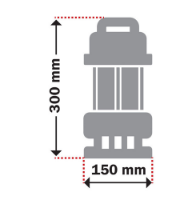 Εικόνα της Υποβρύχια αντλία ομβρίων υδάτων 900watt 9m 13000 Lt/h 1"-1" 1/4 inox Kraft