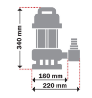 Εικόνα της Υποβρύχια αντλία ακαθάρτων υδάτων 750watt 8m 12500 Lt/h 1"- 1" 1/4'' Kraft