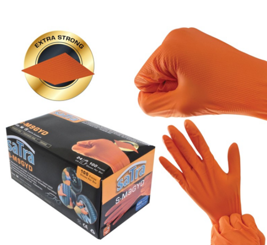 Εικόνα της Γάντια νιτριλίου μιας χρήσης medium Satra