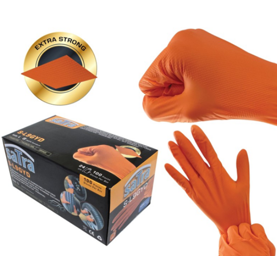 Εικόνα της Γάντια νιτριλίου μιας χρήσης large 100 τεμ Satra