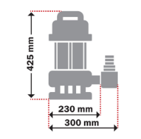 Εικόνα της Υποβρύχια αντλία ακαθάρτων υψηλής παροχής 1300w 11m 25000Lt/h 2'' Kraft