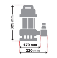 Εικόνα της Υποβρύχια αντλία 3 λειτουργιών με φλότερ 750 watt 8.5m 15900lt/h 1" & 1" 1/4'' Kraft