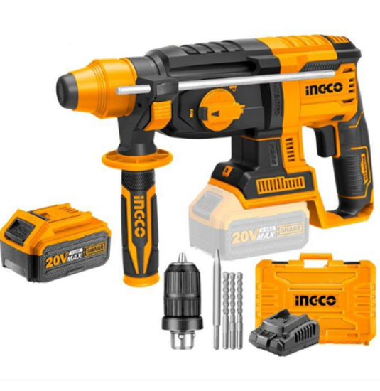 Εικόνα της Πιστολέτο Περιστροφικό 2*4AH 20V Li-Ion 2.5J & ταχυτσόκ INGCO