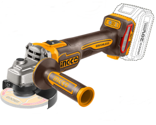 Εικόνα της Γωνιακός Τροχός Μπαταρίας 125mm 20V Li-Ion SOLO INGCO