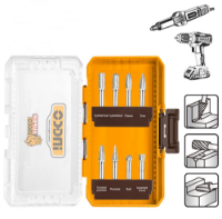 Εικόνα της Φρέζες Καρβιδίου Βολφραμίου για Μέταλλα Σετ 8 τεμ.INGCO