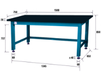 Εικόνα της Πάγκος εργασίας 1.5m Bulle