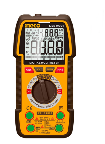 Εικόνα της Ψηφιακό Πολύμετρο 1000V True RMS με Μέτρηση AC/DC INGCO