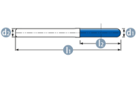 Εικόνα της Φρέζα καρβιδίου μπλε 6*18*6*50