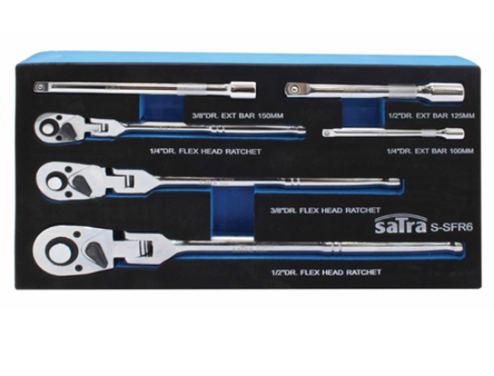 Εικόνα της Σετ καστάνιες σπαστές 1/4'' - 3/8'' - 1/2'' 6 τεμ Satra