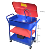 Εικόνα της Πλυντήριο εξαρτημάτων τροχήλατο με 2 ράφια 90 λίτρων Toros