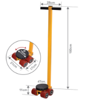 Εικόνα της Φορείο με περιστρεφόμενο πέλμα και τιμόνι για μεταφορα 4 τόνων με ράουλα PU με ρουλεμάν Epress