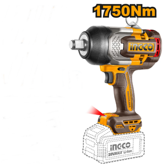 Εικόνα της Κρουστικό Μπουλονόκλειδο Μπαταρίας 20V Li-Ion SOLO 1750-2100Nm INGCO