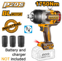 Εικόνα της Κρουστικό Μπουλονόκλειδο Μπαταρίας 20V Li-Ion SOLO 1750-2100Nm INGCO