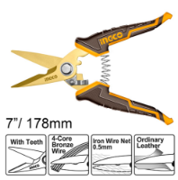 Εικόνα της Ψαλίδι Πολλαπλών Χρήσεων 178mm 7'' INGCO