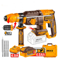 Εικόνα της Πιστολέτο Περιστροφικό Κρουστικό Σκαπτικό Μπαταρίας 20V Li-Ion 2.5J Φ26mm +Ταχυτσόκ Ingco