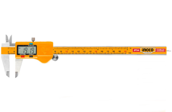 Εικόνα της Παχύμετρο Ψηφιακό inox 200mm LCD οθόνη IP54 0.01mm INGCO
