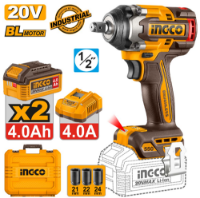 Εικόνα της Μπουλονόκλειδο Κρουστικό Μπαταρίας 20V Li-Ion 550-700Nm με Ai Ingco