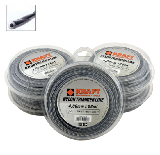 Εικόνα της Μεσινέζα ελικοειδής(στριφτή) 3.50mm συσκευασία 36μ(450gr) tri-twist Kraft