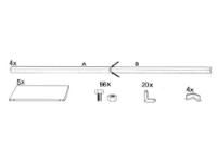 Εικόνα της Ραφιέρα Μεταλλική Γαλβανιζέ 75x30x170, με 5 Ράφια Max. Φορτίο 50kg ανά Ράφι, Βιδωτής Συναρμογής