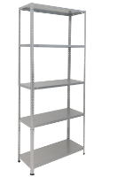 Εικόνα της Ραφιέρα Μεταλλική Γαλβανιζέ 75x30x170, με 5 Ράφια Max. Φορτίο 50kg ανά Ράφι, Βιδωτής Συναρμογής