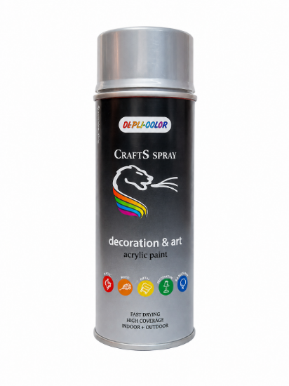 Εικόνα της Σπρέυ ασημί ral9006 400ml Duplicolor Crafts Motip