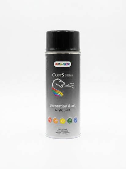 Εικόνα της Σπρέυ μαύρο γυαλιστερό Ral 9005 400ml Duplicolor Crafts Motip