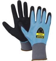 Εικόνα της Γάντια latex αδίαβροχα Aqua-hydra premium quality μπλέ-μαύρο Νο 10